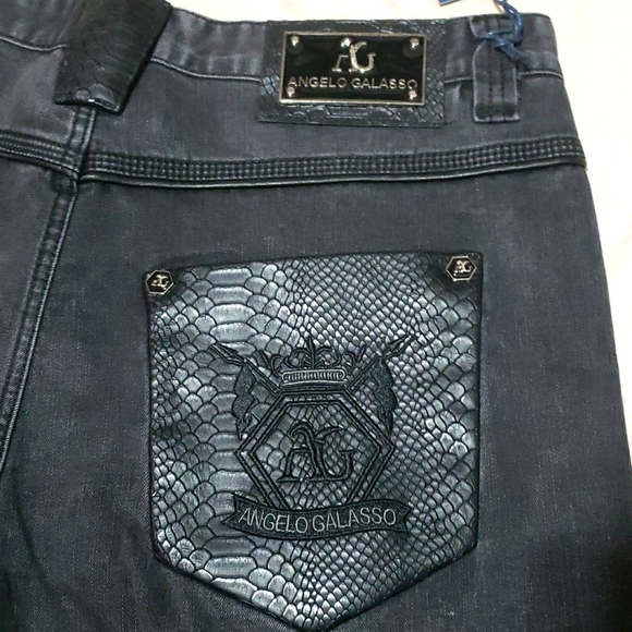 Angelo Galasso Jeans 7 Off 2 Pair Black On Black Angelo Galasso